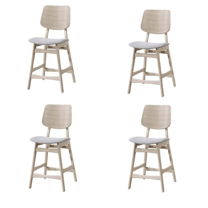Oscar Wood Counter Chair in White Ash/Gray (Set of 4)