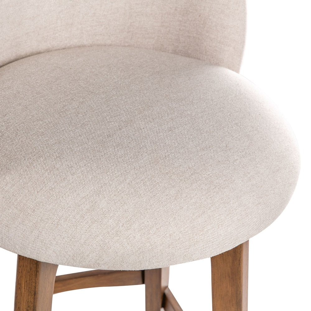 Garet Swivel Counter Stool - Rustic Natural Finish