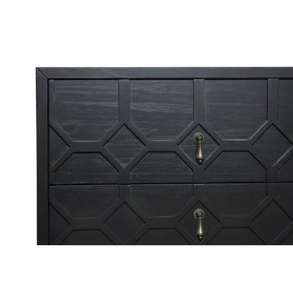 Samara 2-Drawer Small Nightstand - Black