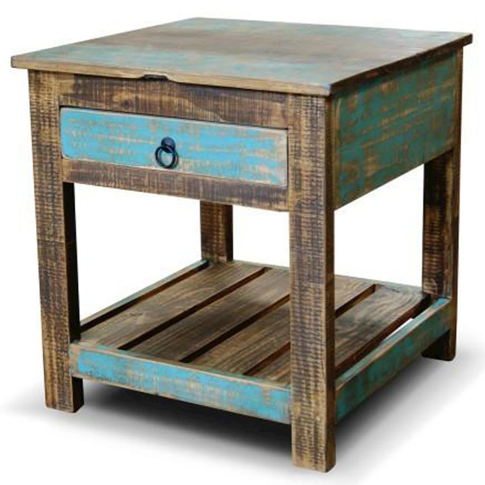 La Boca Blue End Table