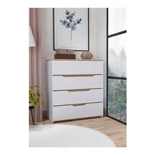 Zoe Dresser White / Light Oak MDF