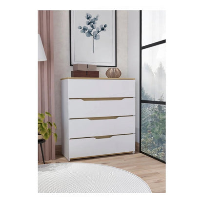 Zoe Dresser White / Light Oak MDF
