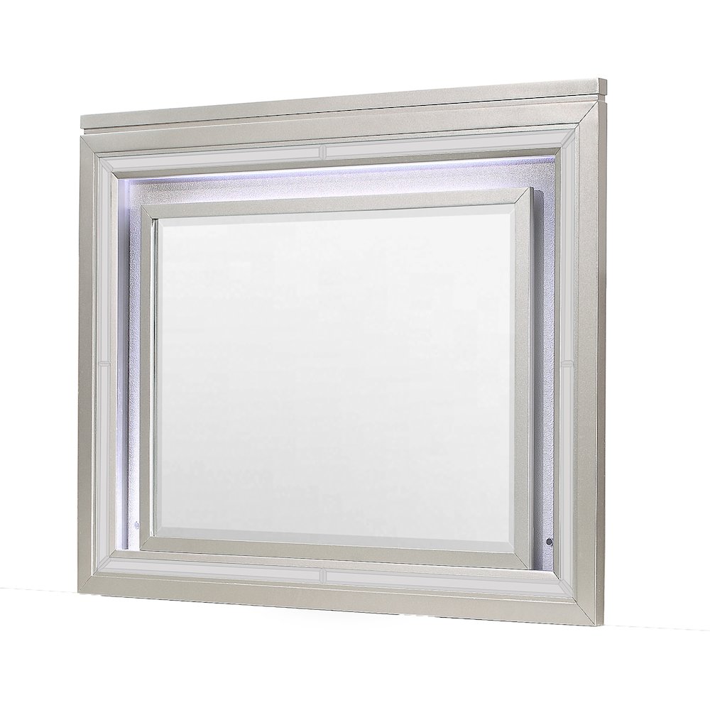 Traditional Glam Paris Champagne Mirror With Led, Champagne