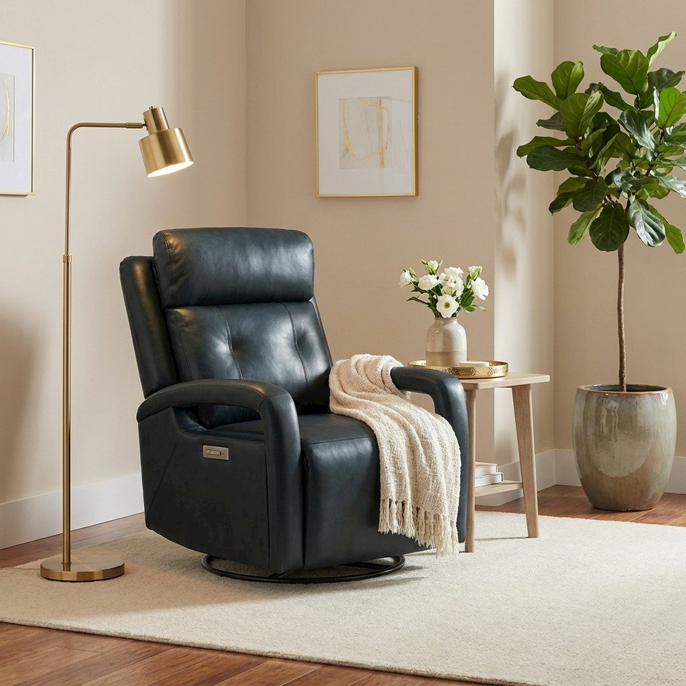 Gilbert Power Swivel Glider Recliner Power Head Rest & Power Lumbar