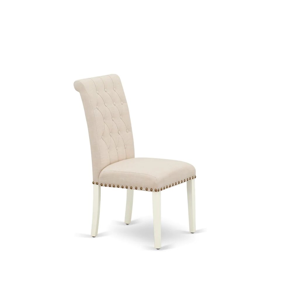 Dining Room Set Linen White, BOBR5-WHI-02