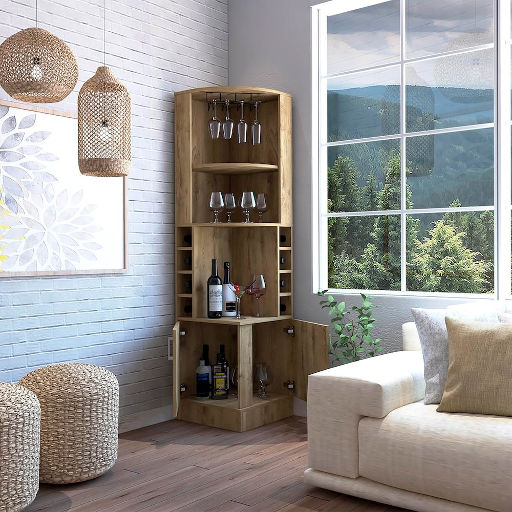 Syrah Bar Cabinet Macadamia MDF