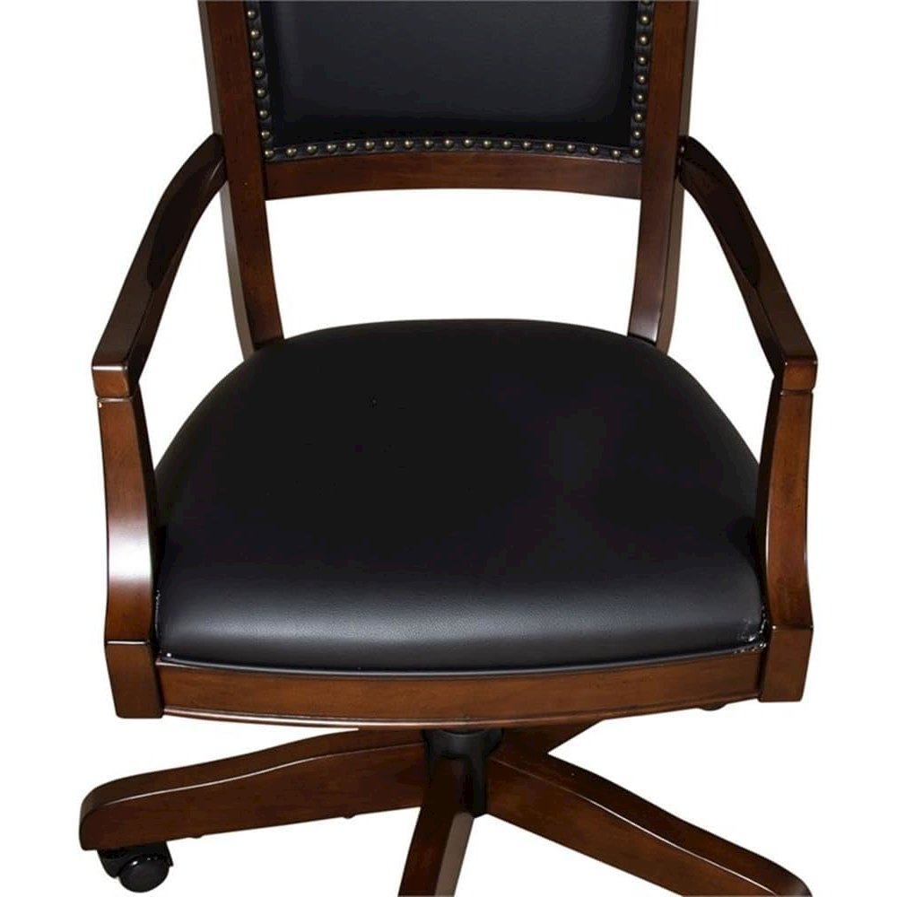 Brayton Manor Jr Executive Desk Chair, W23 x D23 x H42, Dark Brown