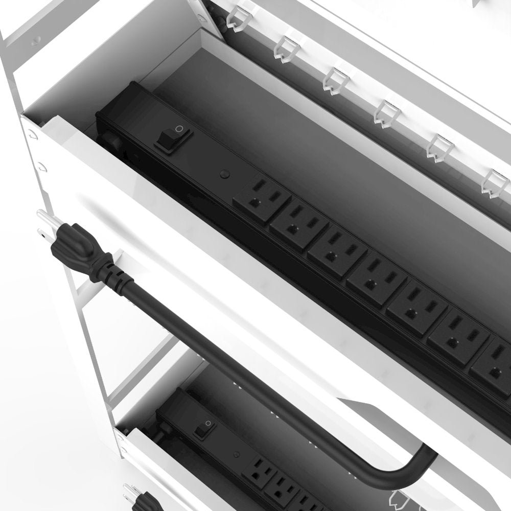 32-Tablet / Chromebook Open Charging Cart - White