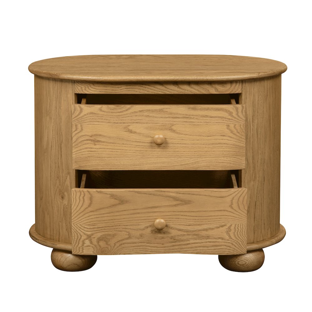 Astrid 2 - Drawer Nightstand In Solid Oak Wood