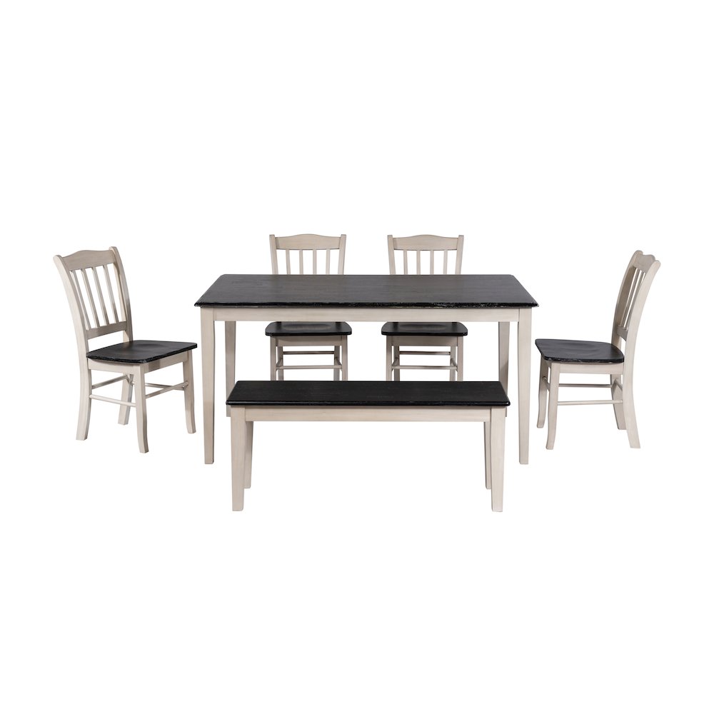 Shaker 6-Piece Dining Set - European Black Ash/Antique White