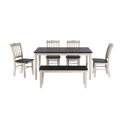 Shaker 6-Piece Dining Set - European Black Ash/Antique White