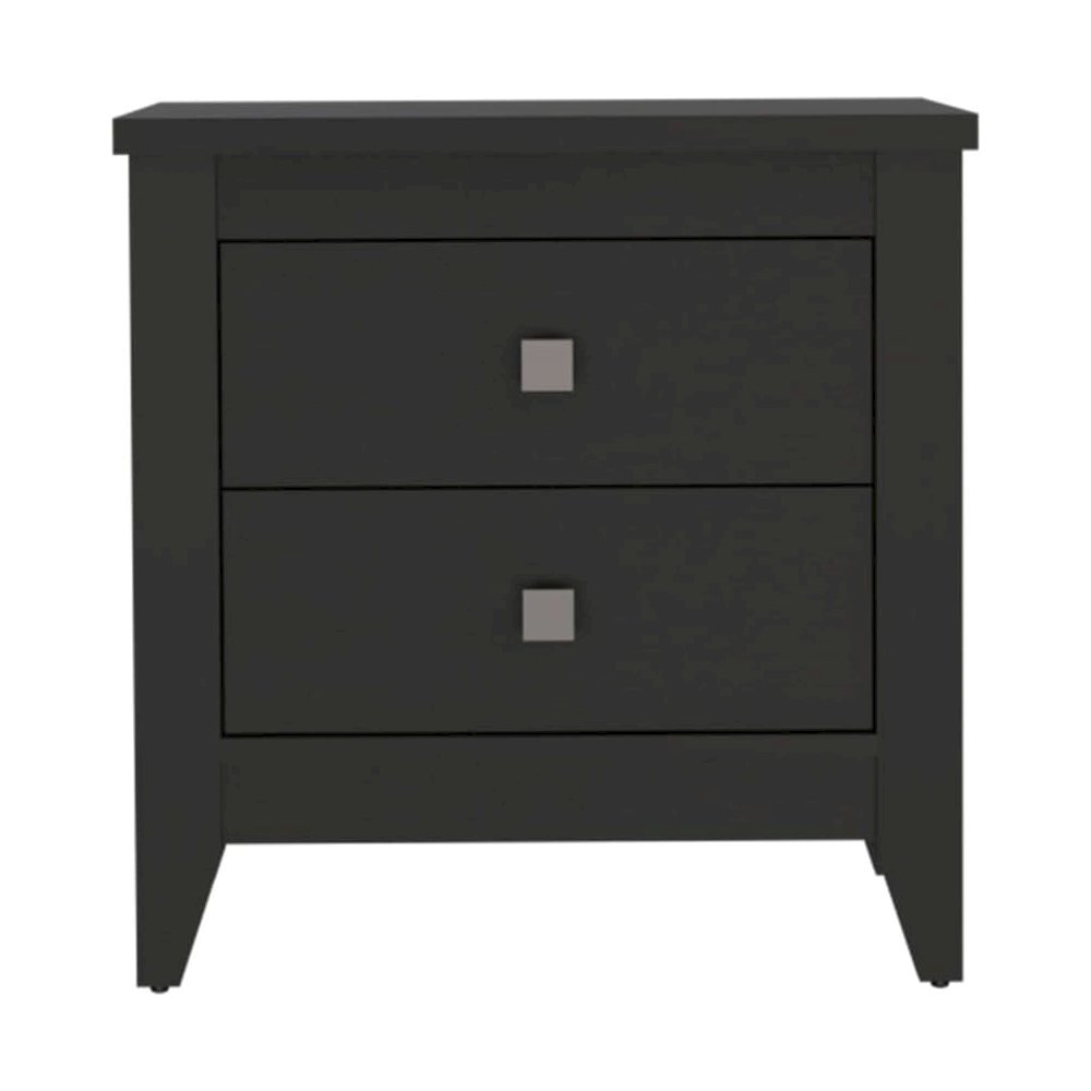 Amara 24" Tall Nightstand Black Black MDF