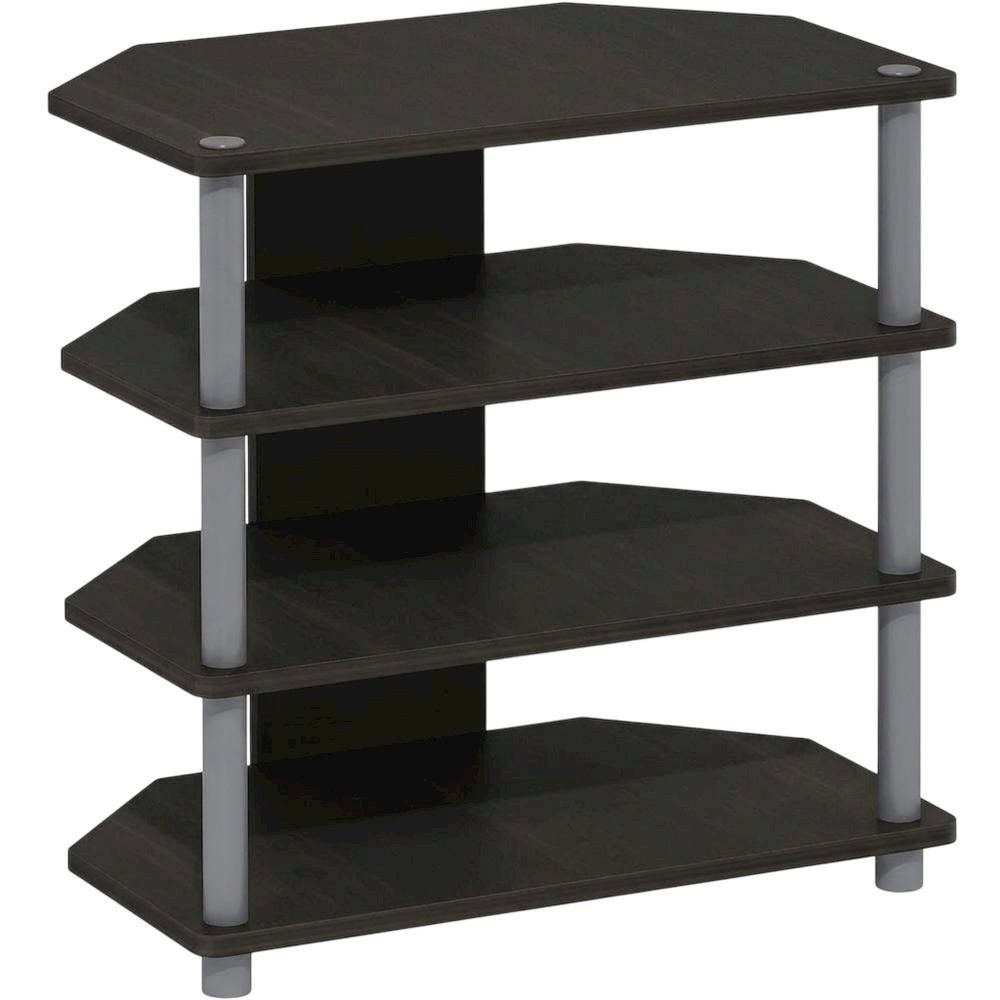 Espresso 4-Tier TV Stand, Easy Assembly, Composite Wood Construction
