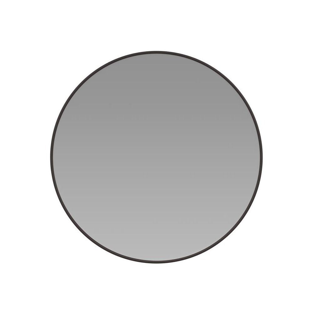 30" Round Black Metal Framed Wall Mirror - Large Accent Mirror for Bathroom, Vanity, Entryway, Dining Room, & Living Room