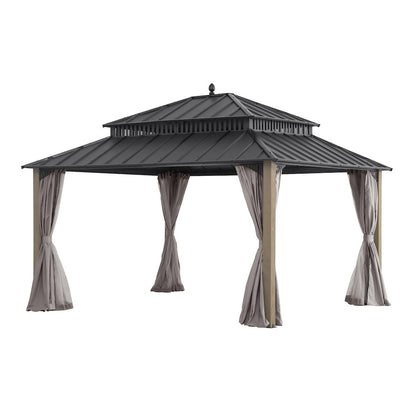 14 ft. x 12 ft. Kingston Extra-Tall, Wide Hardtop Wood Gazebo