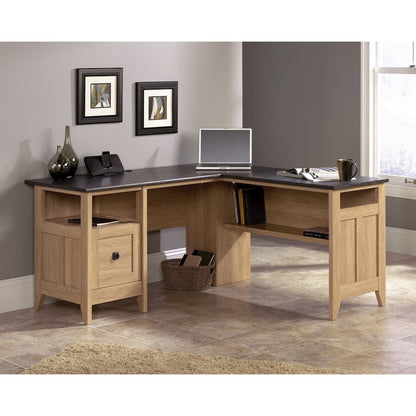 August Hill L Desk, Dover Oak finish