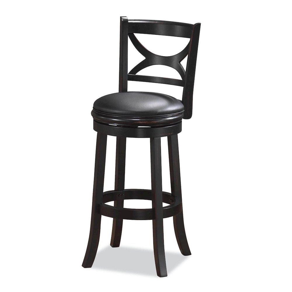 Florence Swivel Bar Stool - Black Sandthru Finish
