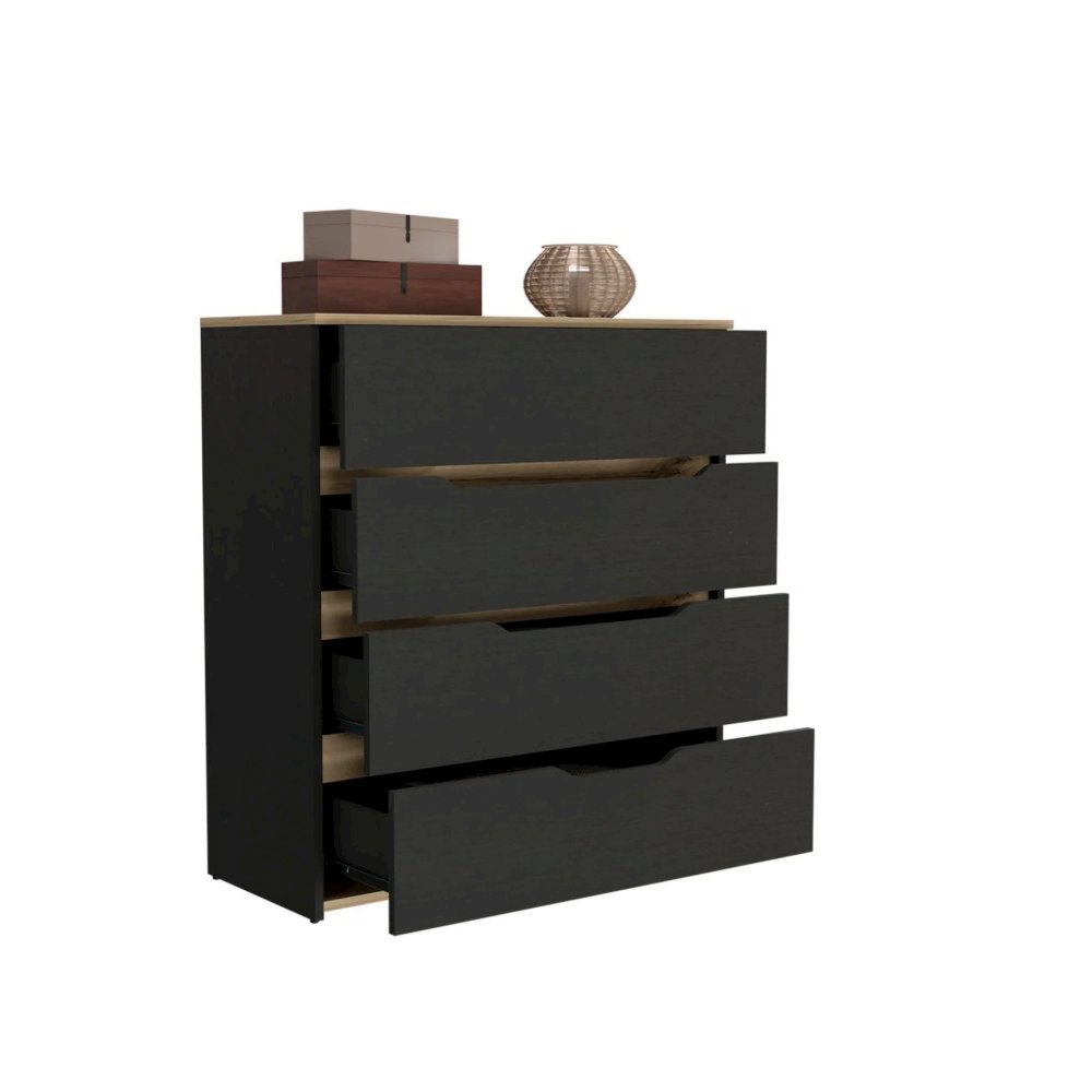 Zoe Dresser Black / Light Oak MDF