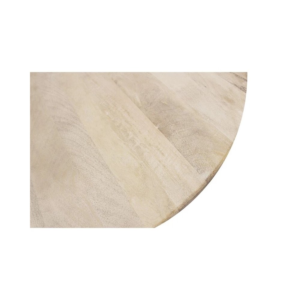 Benedict 70" Round Dining Table in White Wash