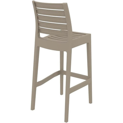 Ares Resin Bar Stool Taupe (Set of 2)