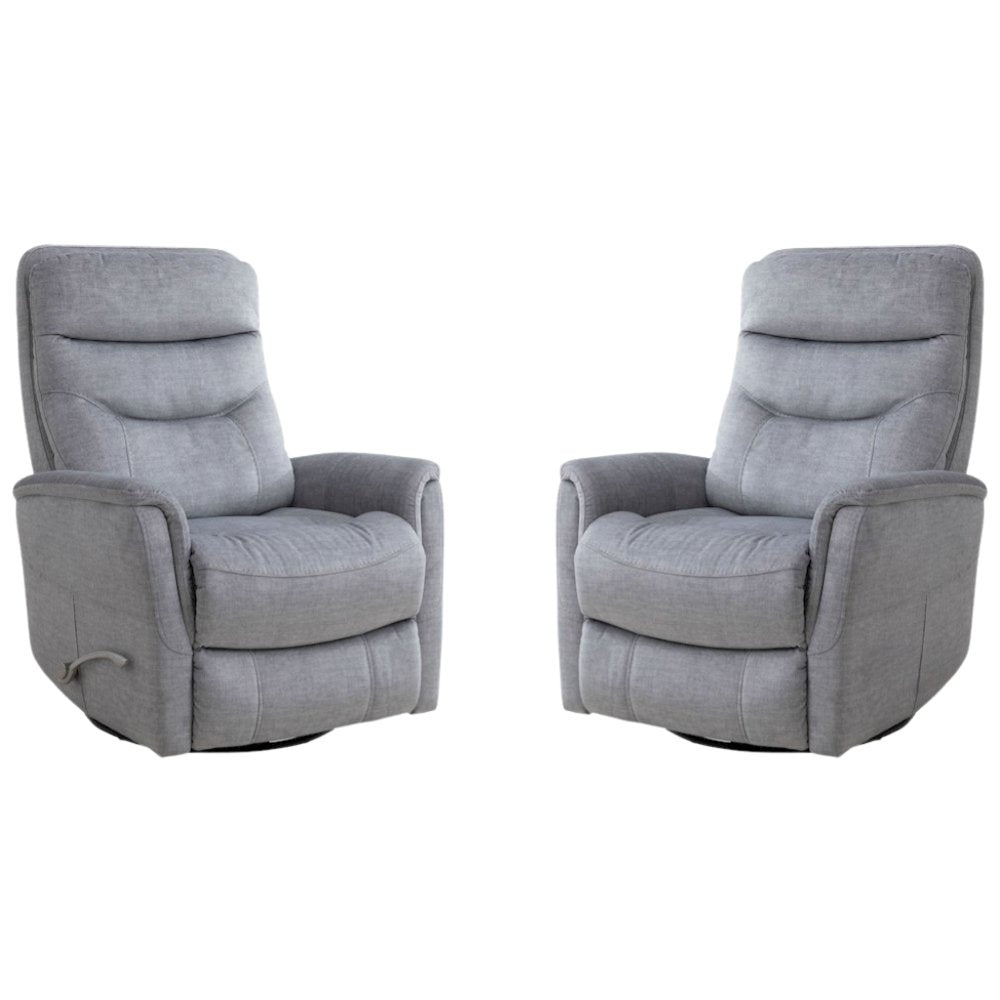 Capri Silver Recliner Nursery Glider Set – Elegant Boucle Chairs for Comfort