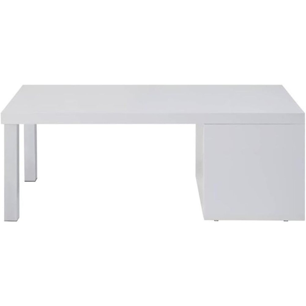 Harta Coffee Table, White High Gloss & Chrome