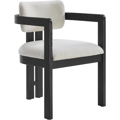 Tappelle Mid-Century Modern Fully Assembled Dining Arm Chairs, Set of 2, Black