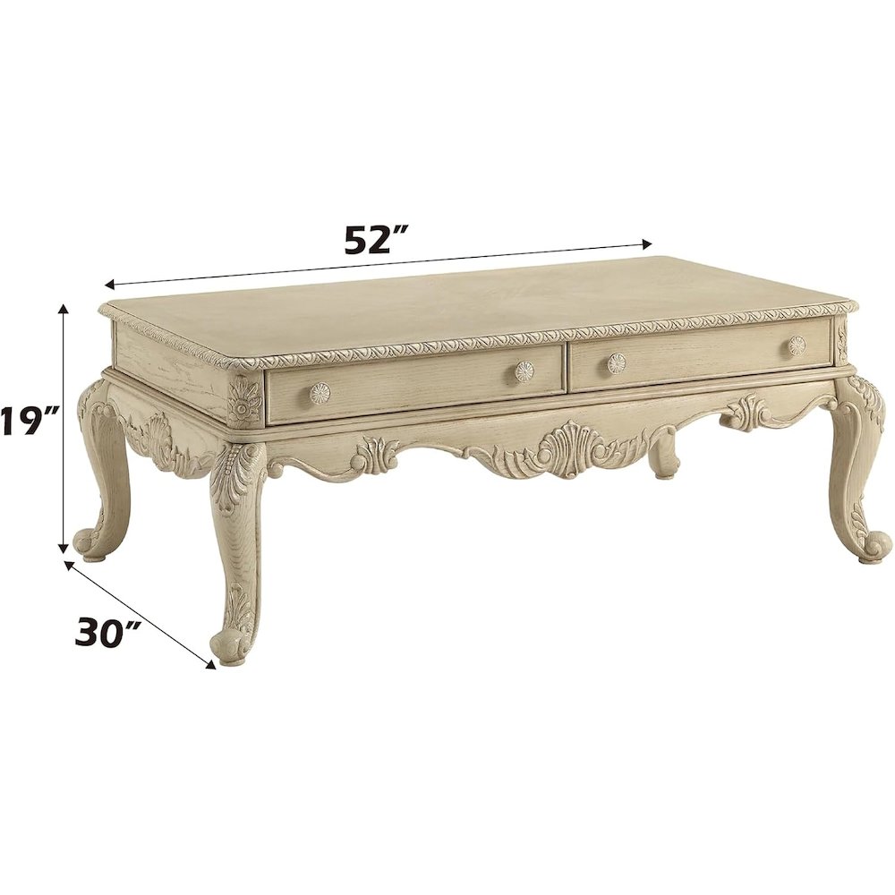 Ragenardus Coffee Table, Antique White