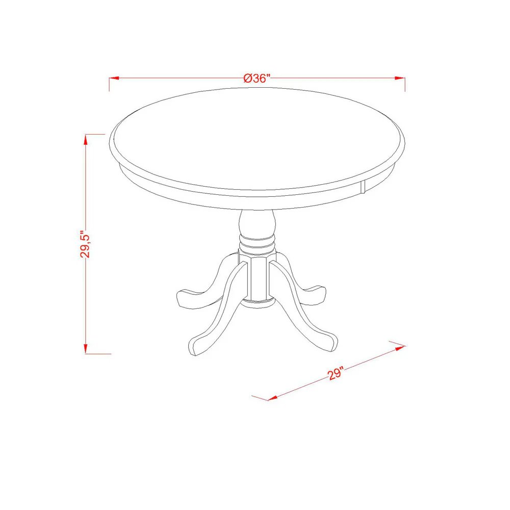 ANTI5-CAP-C 5 Pc Kitchen Table set-Kitchen Table and 4 Dining Chairs