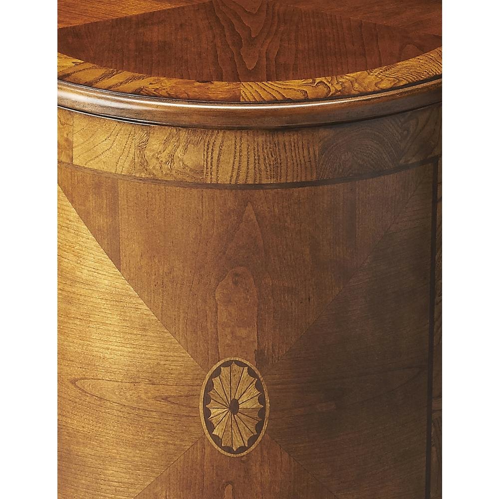 Medium Brown Modern End Table for Living Room with Wooden Veneer Finish