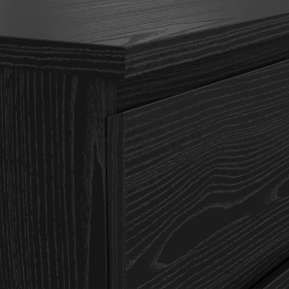Scottsdale 2 Drawer Nightstand - Set of 2, Black Woodgrain