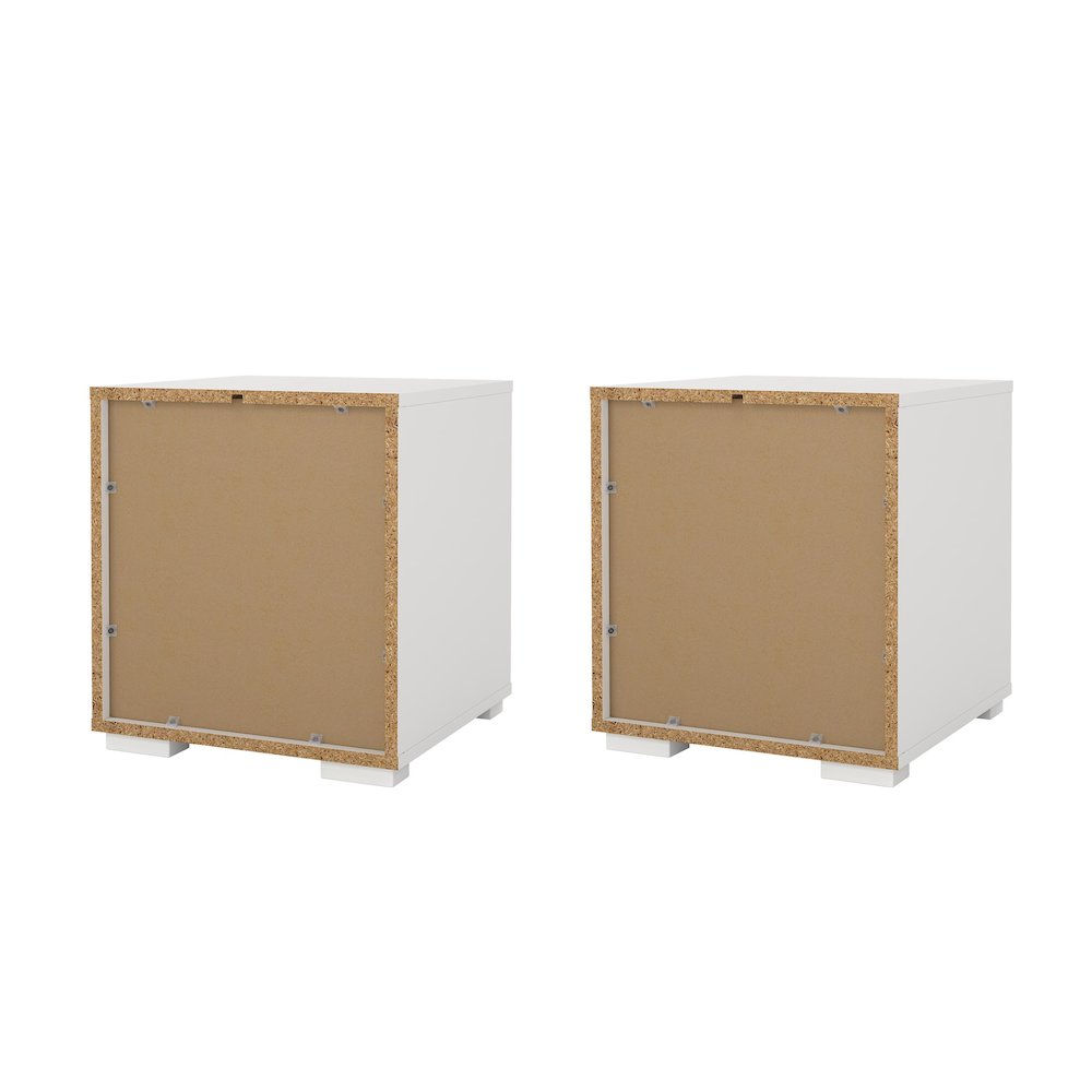 Sofia 2 Drawer Nightstand - Set of 2, White