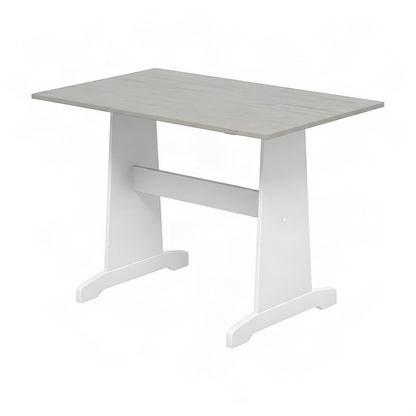 Breakfast Nook Dining Set with L-Shaped Corner Storage Bench, White