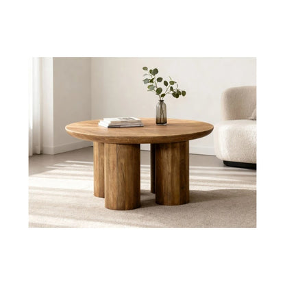 Sullivan Round Coffee Table - Spice Tan