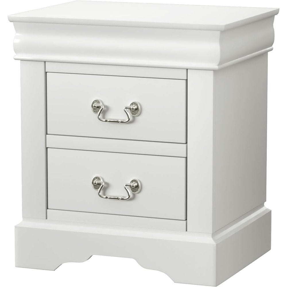 Louis Philippe III Nightstand, White