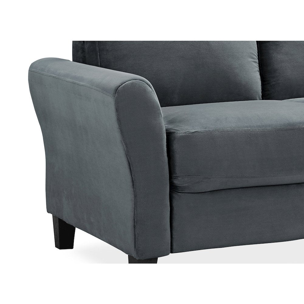 Westin Loveseat Rolled Arm Dark Grey
