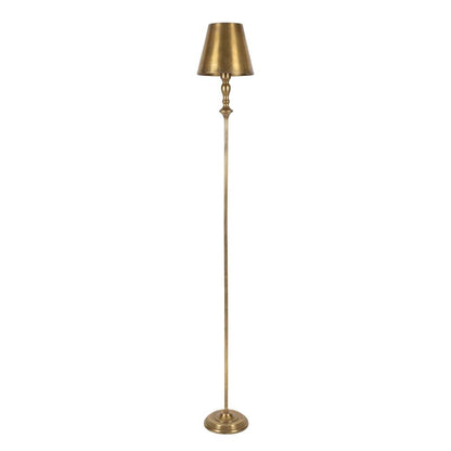 Antique Gold Floor Lamp With Metal Shade