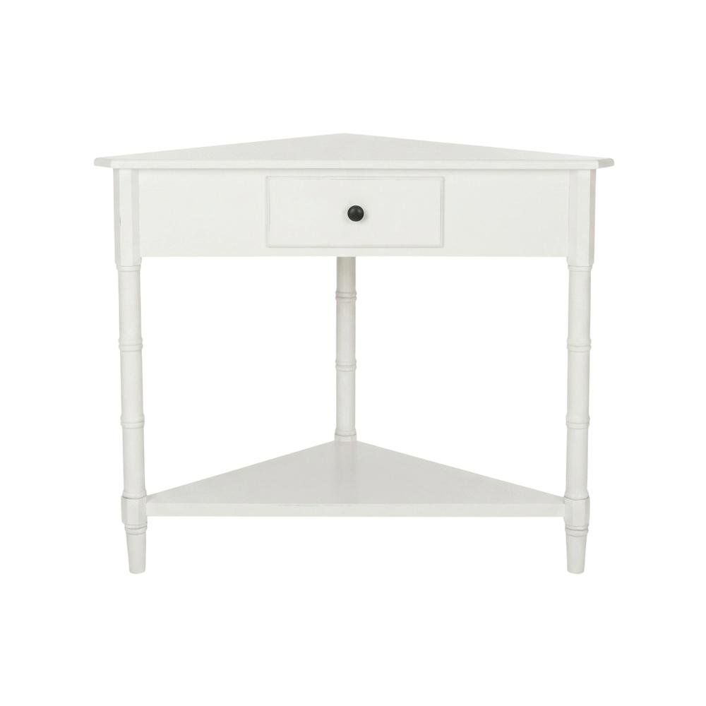 Corner Table with Storage Drawer for Living Room, Modern Design