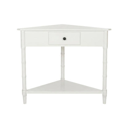 Corner Table with Storage Drawer for Living Room, Modern Design