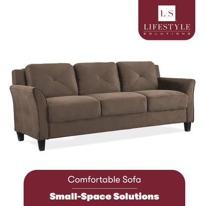 Hartford Sofa Rolled Arms Brown