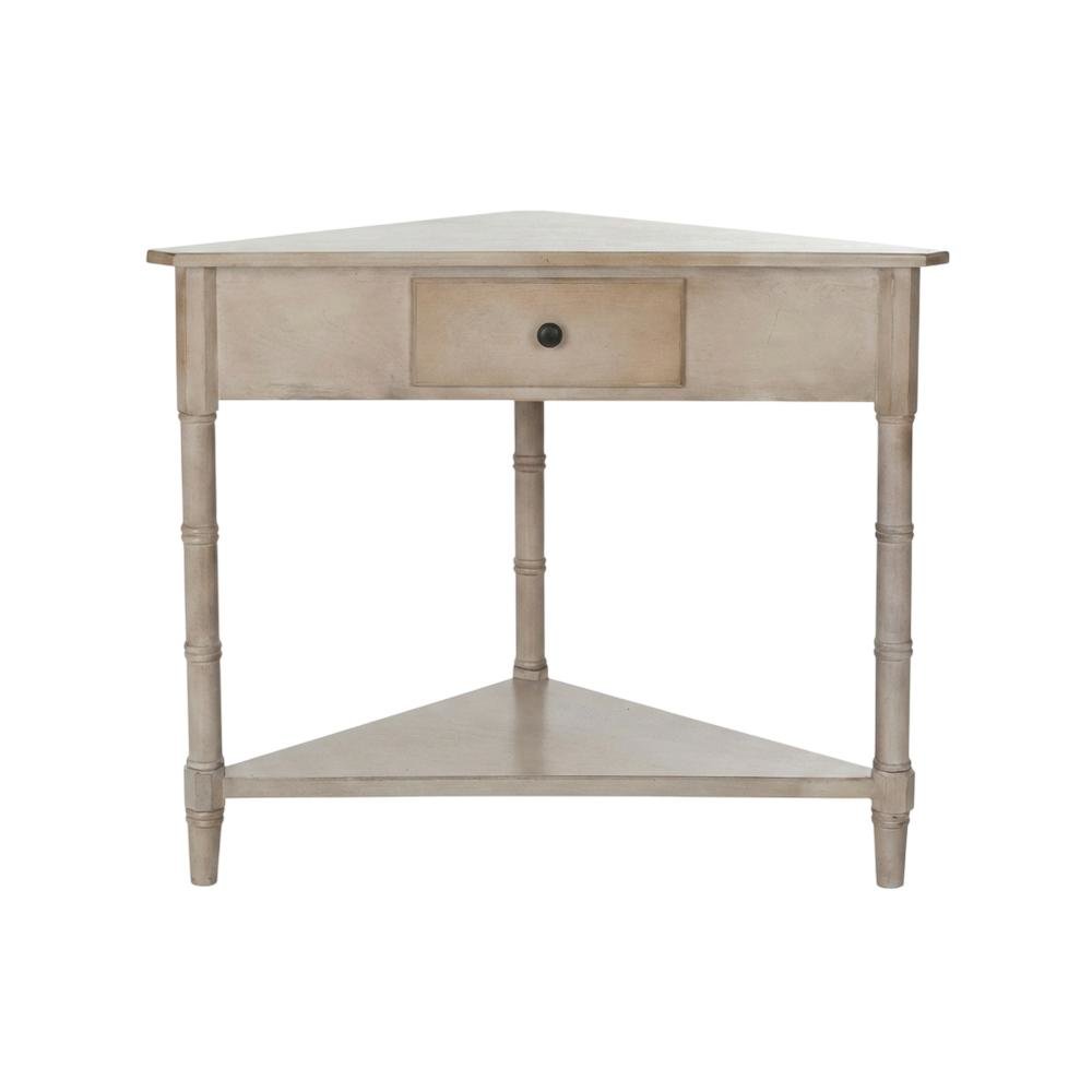 Corner Table with Storage Drawer in Modern Design for Compact Living