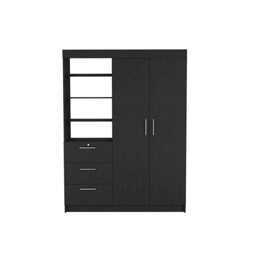 Kenya Armoire Black MDF