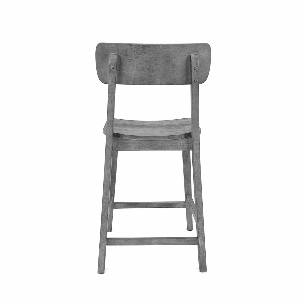 Torino Wood Counter Stool - Charcoal Grey