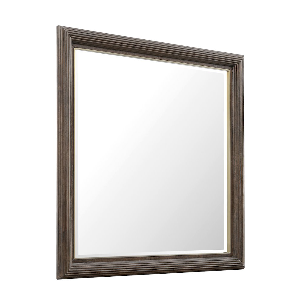 Asher Park Dresser Mirror, Piano Brown Finish