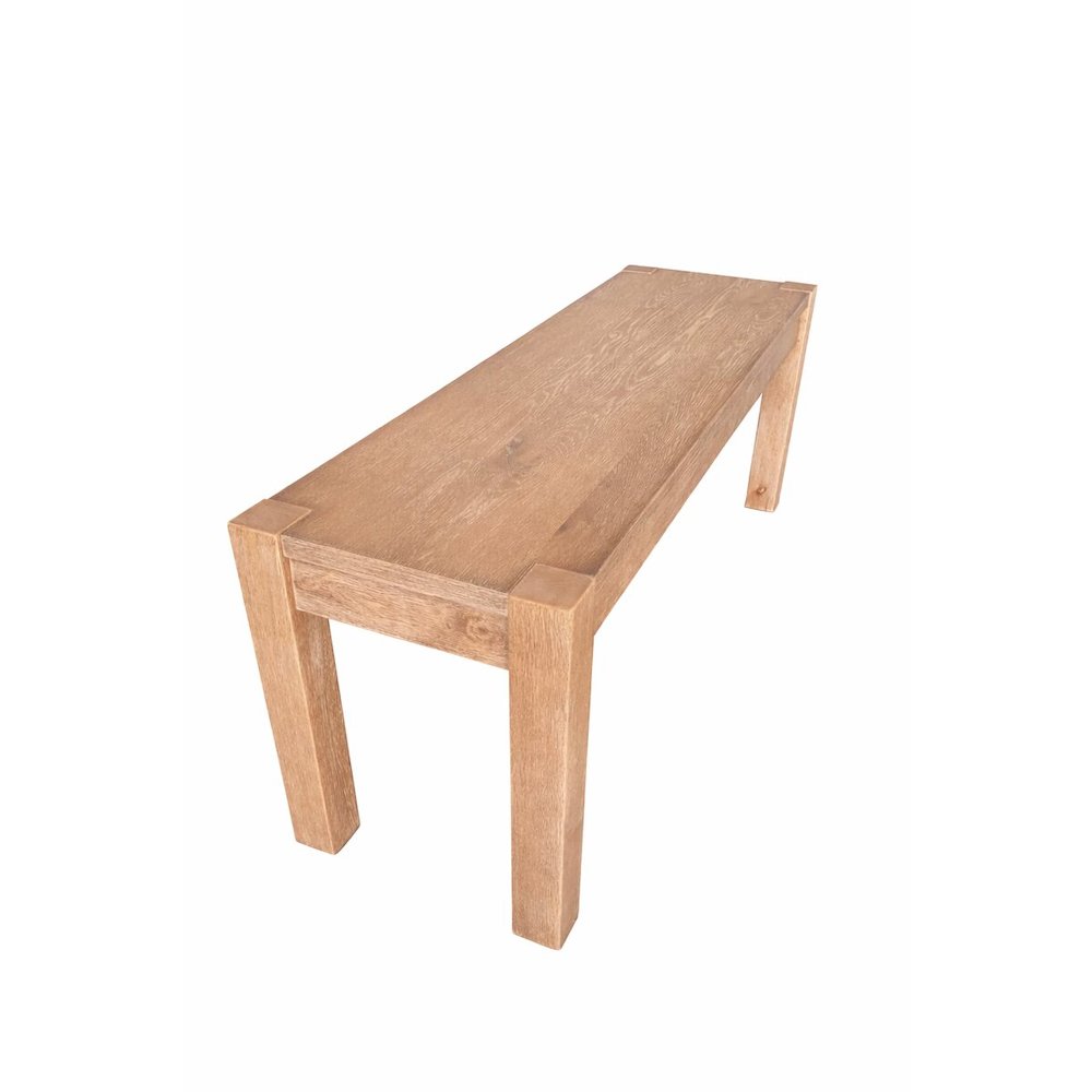 Best Master Furniture Janet 48" Transitional Wood Dining Bench in Driftwood