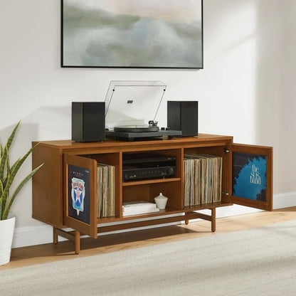 Dempsey Record Player Cabinet With Vinyl Storage