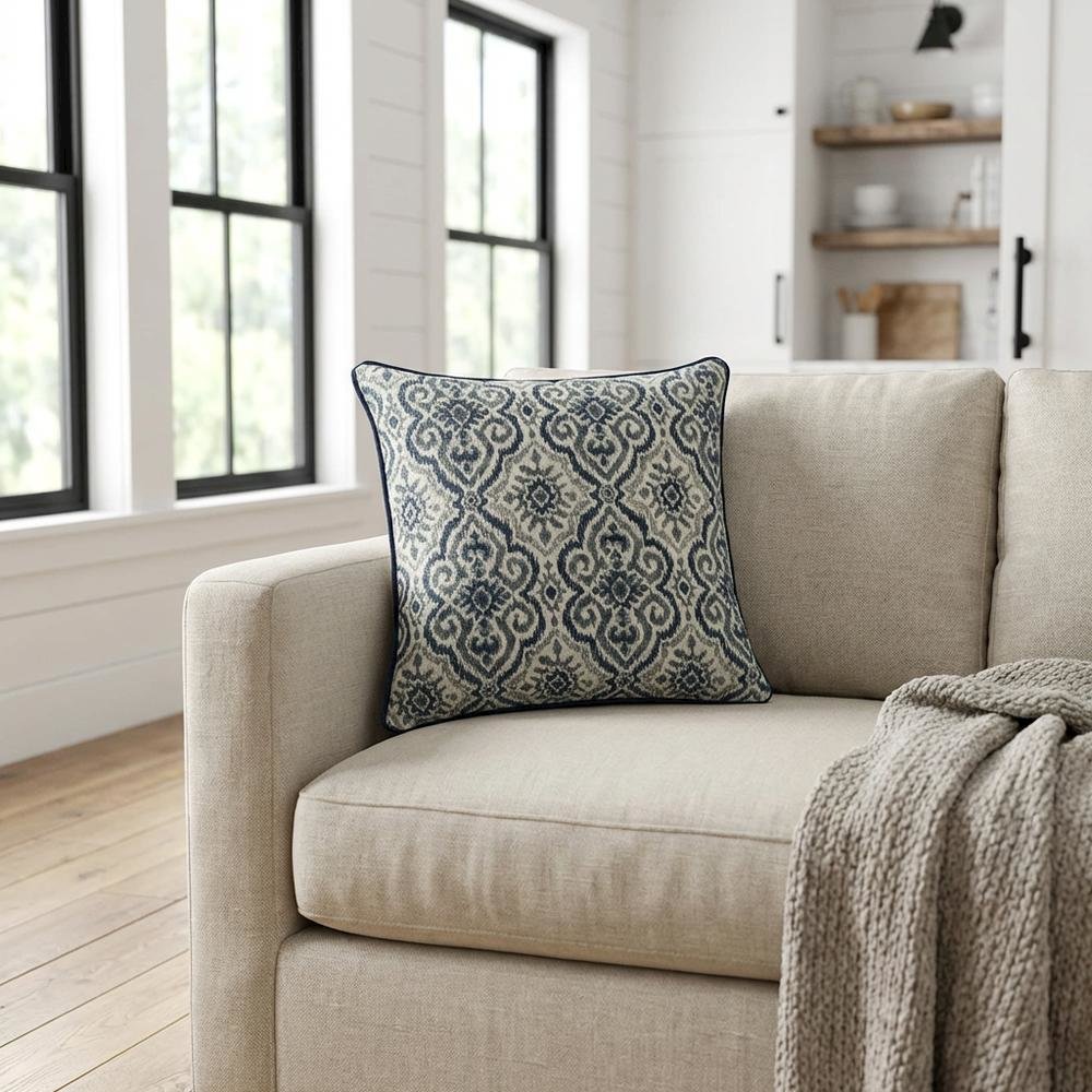 Blue My Mind Marquez 20" Square Pillow, Set of 2 - Navy