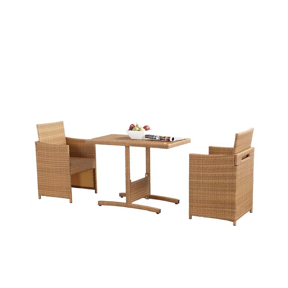 Honeymoon Outdoor Dining Set- Gold Oak
