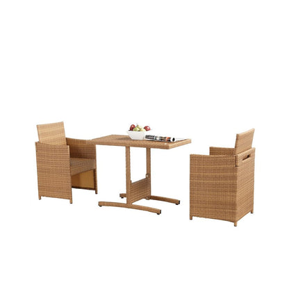 Honeymoon Outdoor Dining Set- Gold Oak