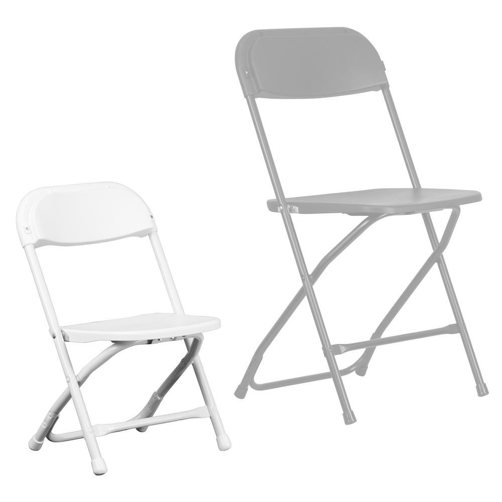 Kids White Plastic Folding Chair